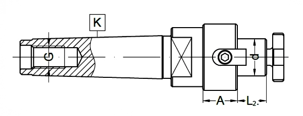 Trzpienie DIN 138 | MK-DS | Typ 7432 - rysunek techniczny
